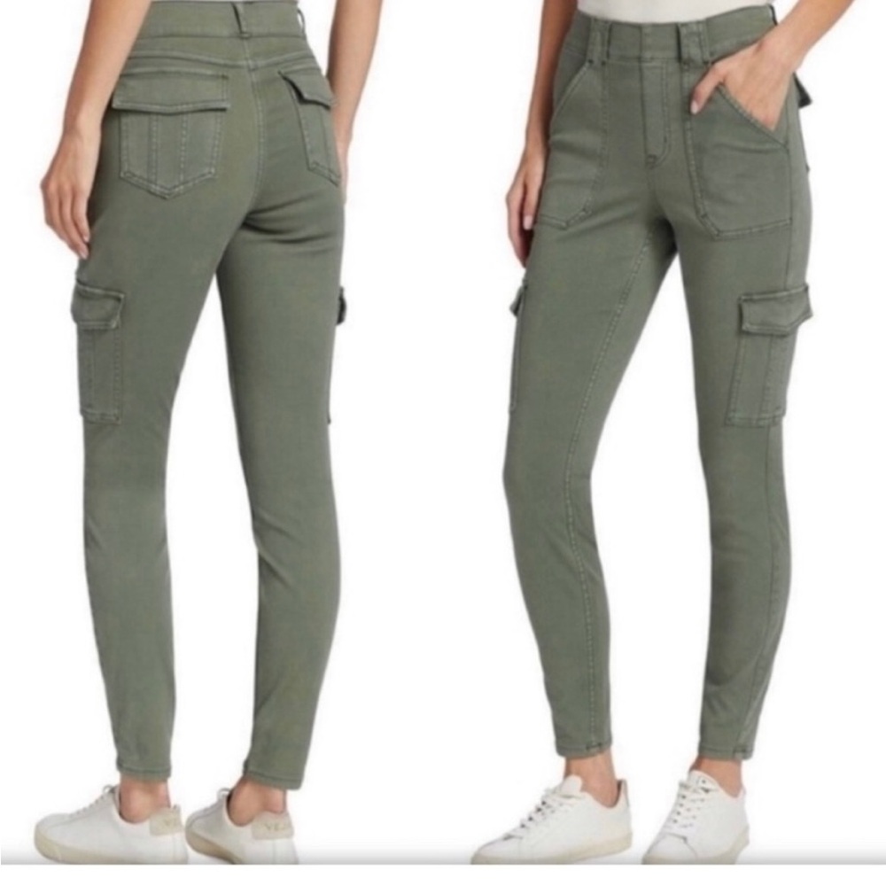 Spanx Olive green high rise stretch jeans - Picture 6 of 7